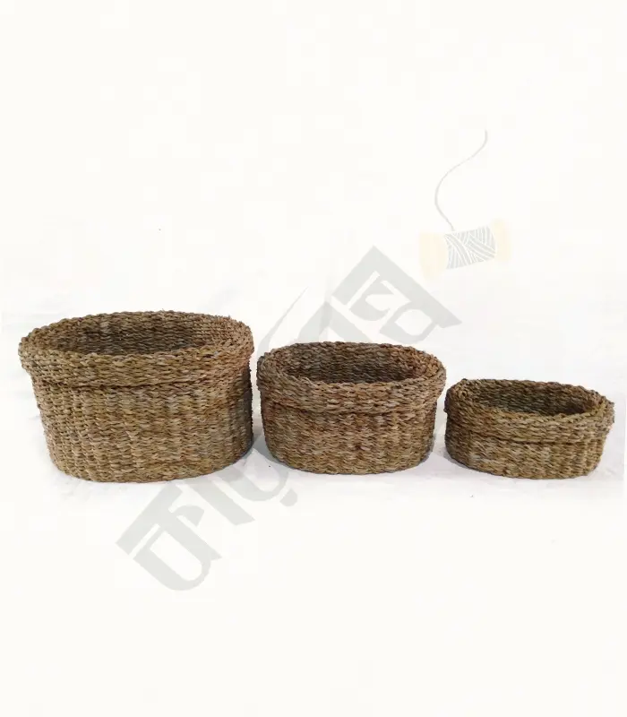 Hogla Handwoven Vegetable Basket set of 3